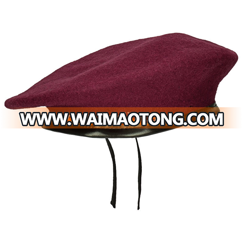 High quality military 100% wool custom army beret cap